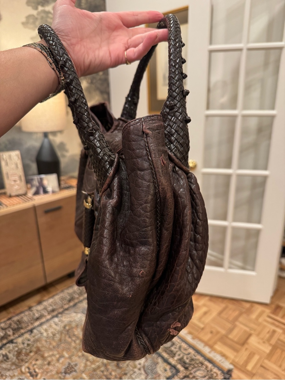 Classic 100% authentic large vintage Leather Fendi Spy bag - Picture 8 of 12